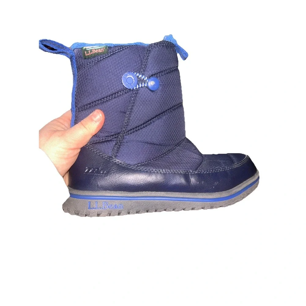 LL Bean Kids Ultralight Winter Boots Size 2 Blue  Lightweight